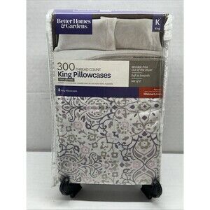 300 Thread Count King Pillowcases Better Homes & Gardens Purple Medallion